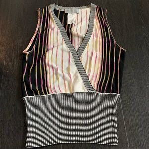 Missoni knit wrap boho top size 4